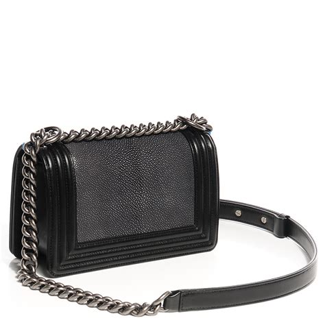 chanel stingray boy small|CHANEL Galuchat Stingray Small Boy Flap Black .